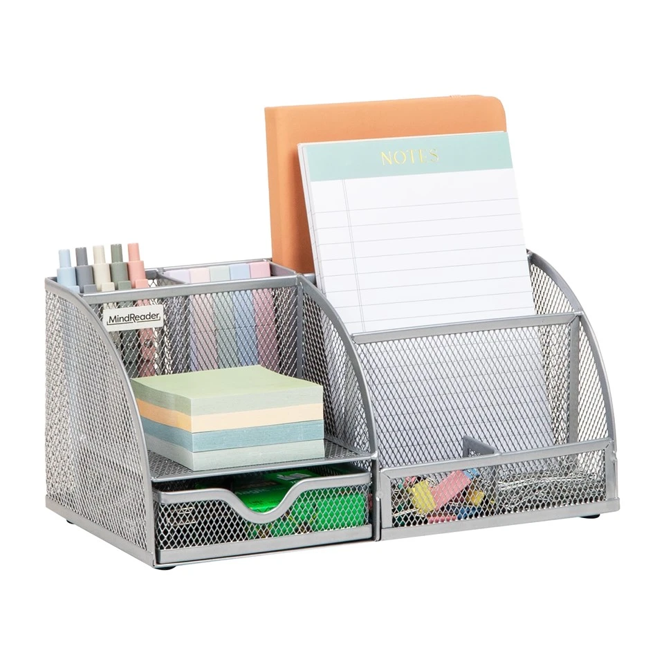 Silver Wire Office Desk Caddy